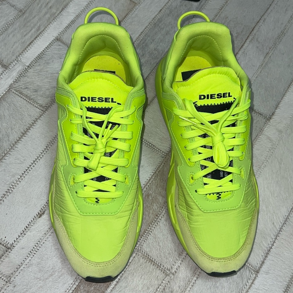 Diesel Men's Neon Green Sneakers
